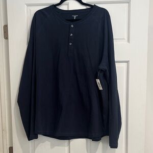 Amazon Essentials Dark Blue Long Sleeve Henley